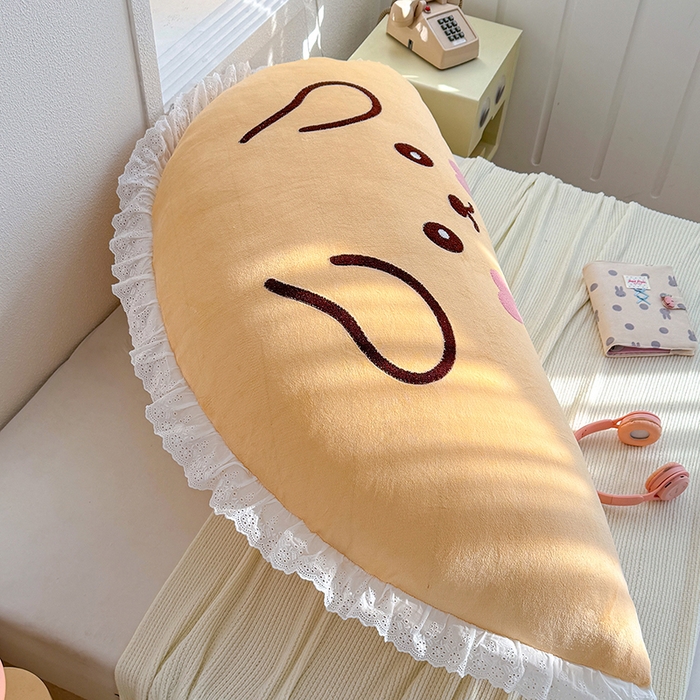 91家纺网 家纺一手货源 找家纺 乐坊 2025新款牛奶绒床头大靠背 晚安狗