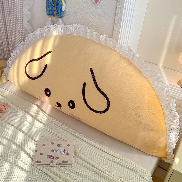 91家纺网 家纺一手货源 找家纺 乐坊 2025新款牛奶绒床头大靠背 晚安狗