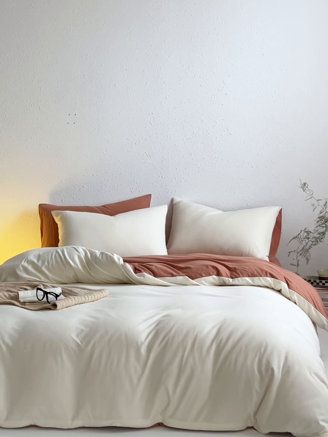 91家纺网 家纺一手货源 找家纺 风向标家纺 2025新款亲肤舒适赛络棉全棉纯棉针织棉（螺旋纱）四件套 香雪雾蓉