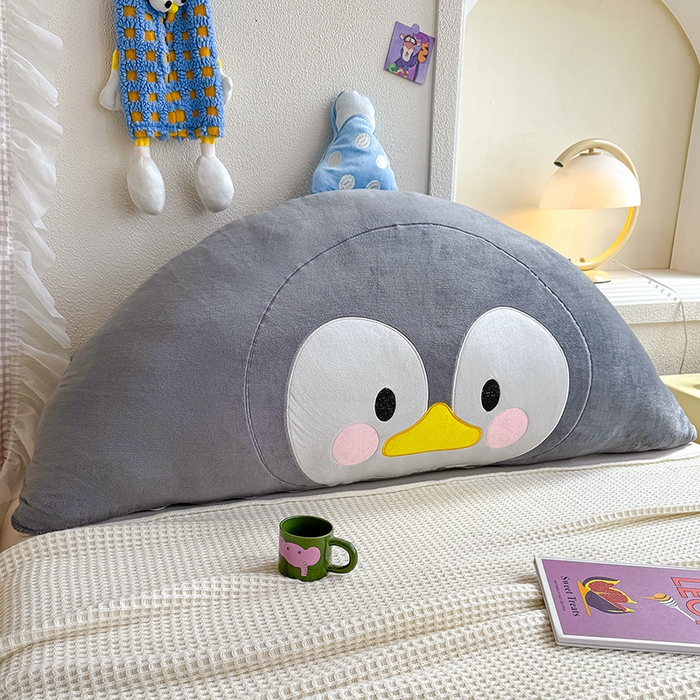 乐坊 2025新款牛奶绒床头大靠背 企鹅