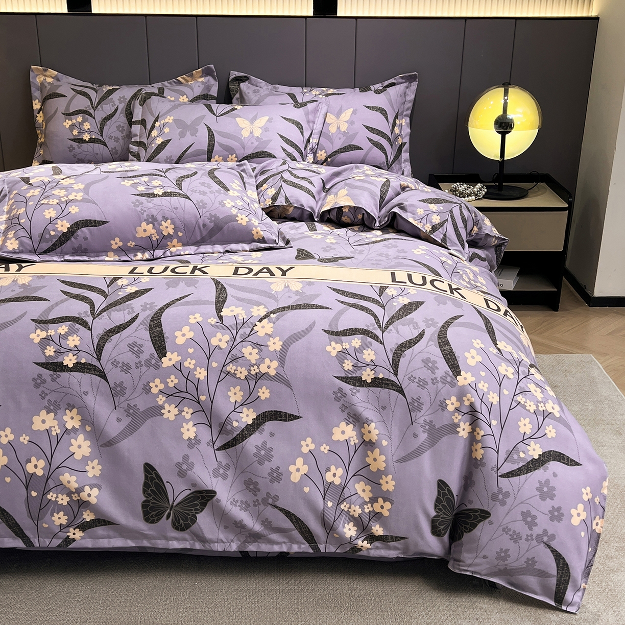 91家纺网 家纺一手货源 找家纺  爱一个家 2024新款植物羊绒单被套 幸运日 