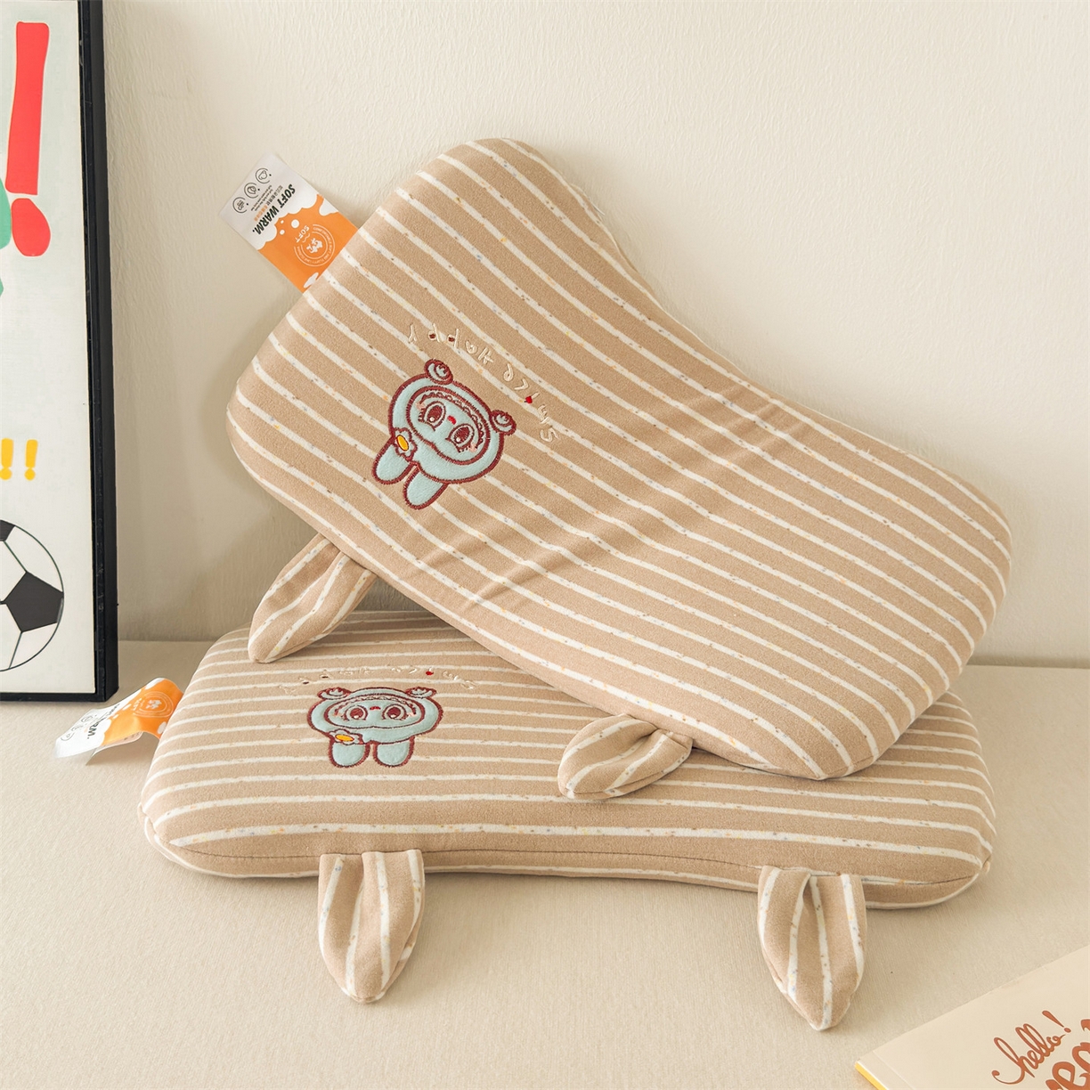 91家纺网 家纺一手货源 找家纺 （总）麦肯锡 2025新款卡通刺绣婴童记忆枕  枕头枕芯