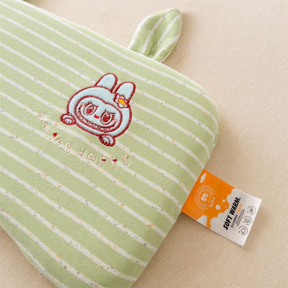 91家纺网 家纺一手货源 找家纺 麦肯锡 2025新款卡通刺绣婴童记忆枕  枕头枕芯 绿色/只