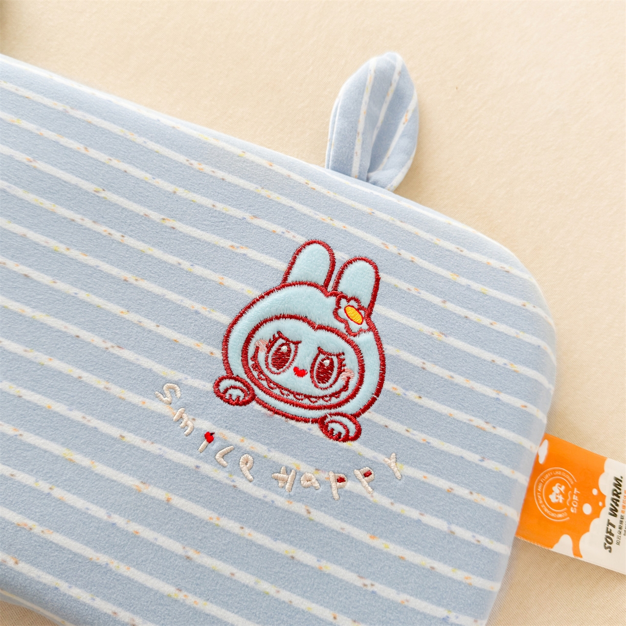 91家纺网 家纺一手货源 找家纺 麦肯锡 2025新款卡通刺绣婴童记忆枕  枕头枕芯 蓝色/对