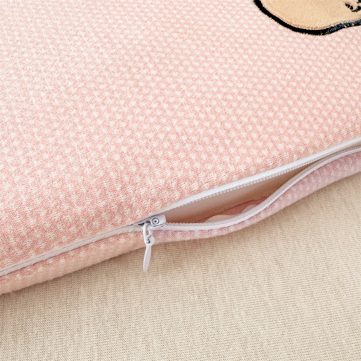 91家纺网 家纺一手货源 找家纺 麦肯锡 2025新款卡通小恐龙婴童记忆枕 枕头枕芯 粉色/对