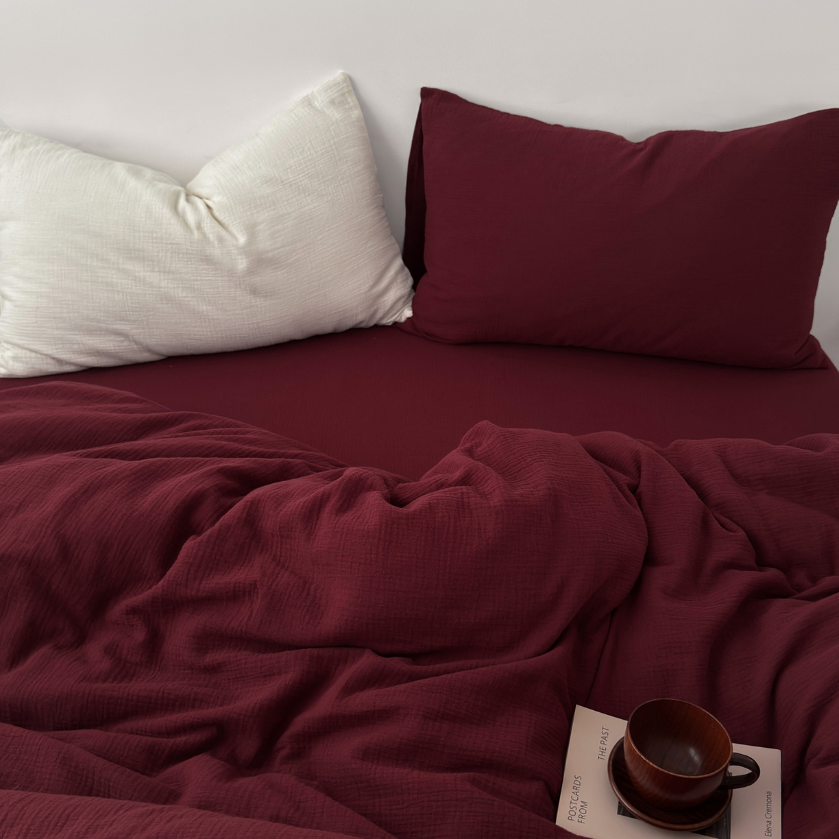 91家纺网 家纺一手货源 找家纺 （总）玖弘家居 2025新款软糯皱皱纱四件套系列