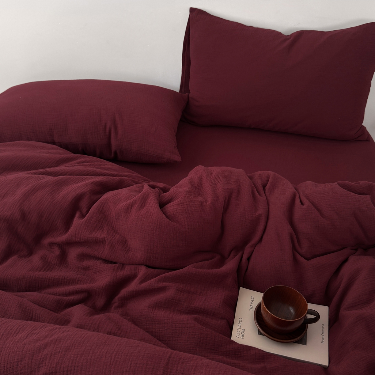 91家纺网 家纺一手货源 找家纺 （总）玖弘家居 2025新款软糯皱皱纱四件套系列