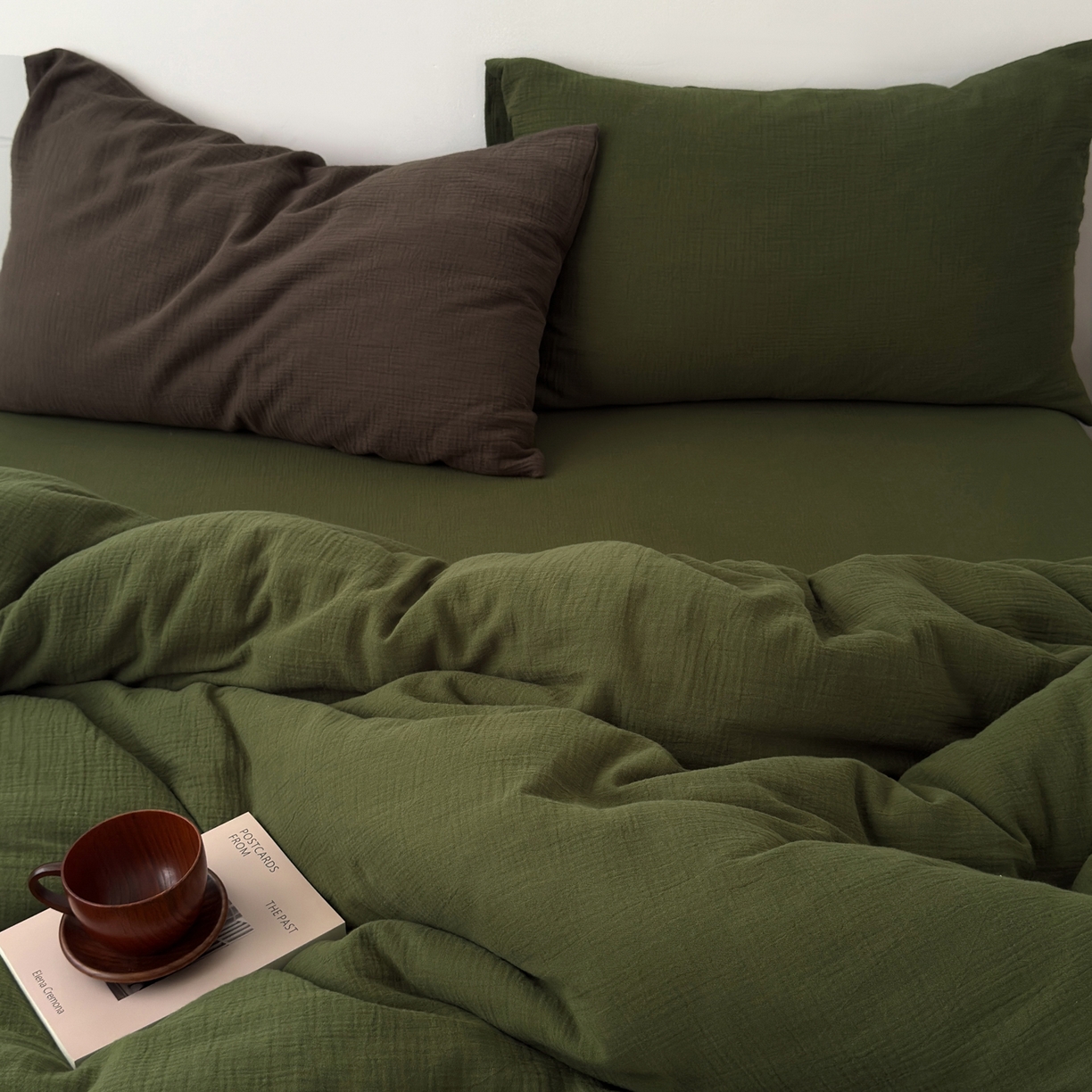 91家纺网 家纺一手货源 找家纺 （总）玖弘家居 2025新款软糯皱皱纱四件套系列