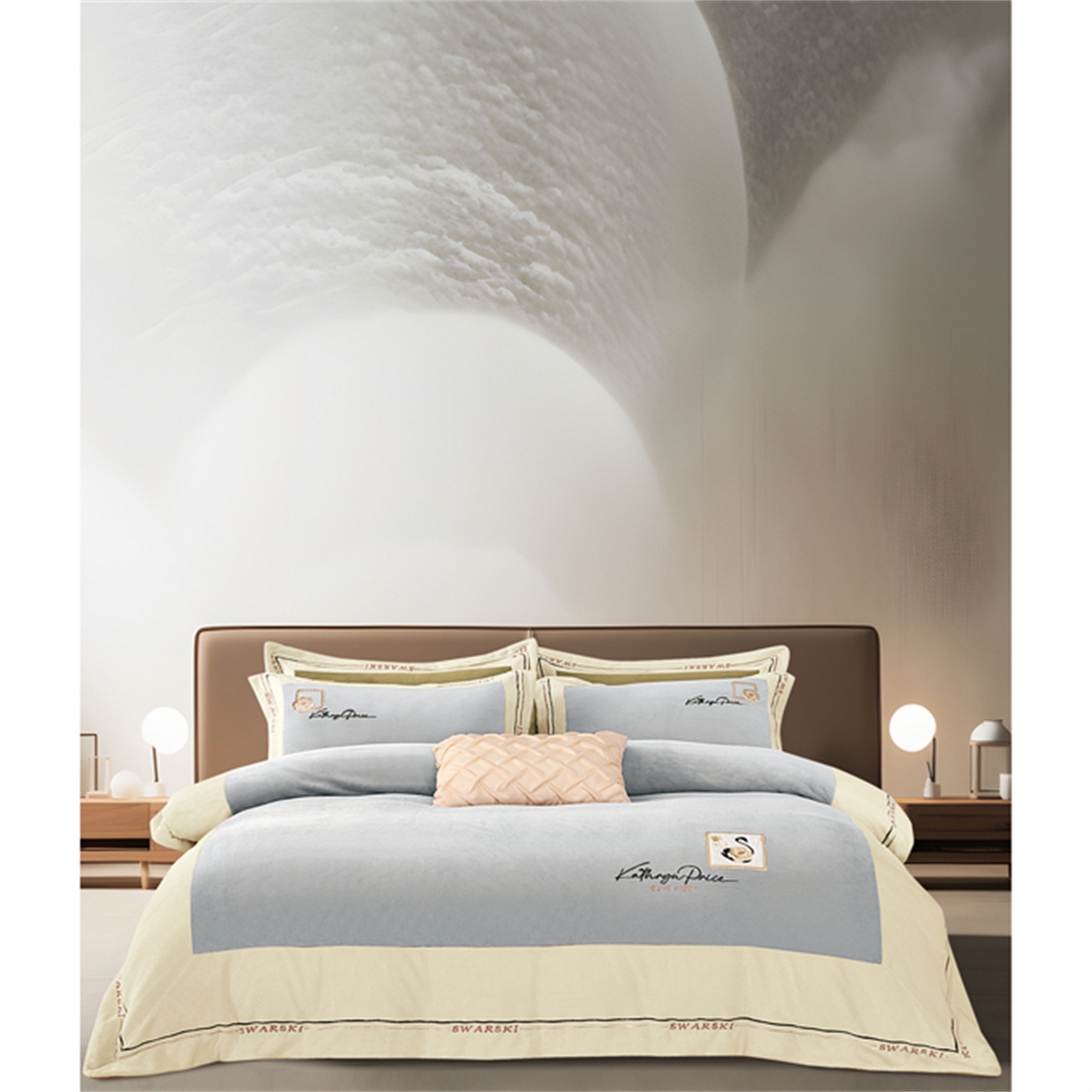 91家纺网 家纺一手货源 找家纺 （总）芯丝路枕业 2025新款蚕丝棉四件套-洛丽塔系列