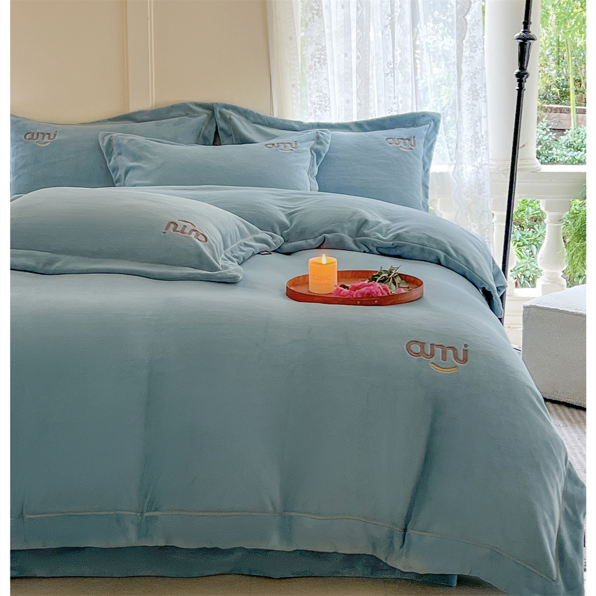 91家纺网 家纺一手货源 找家纺 （总）芯丝路枕业 2025新款蚕丝棉四件套-艾米系列