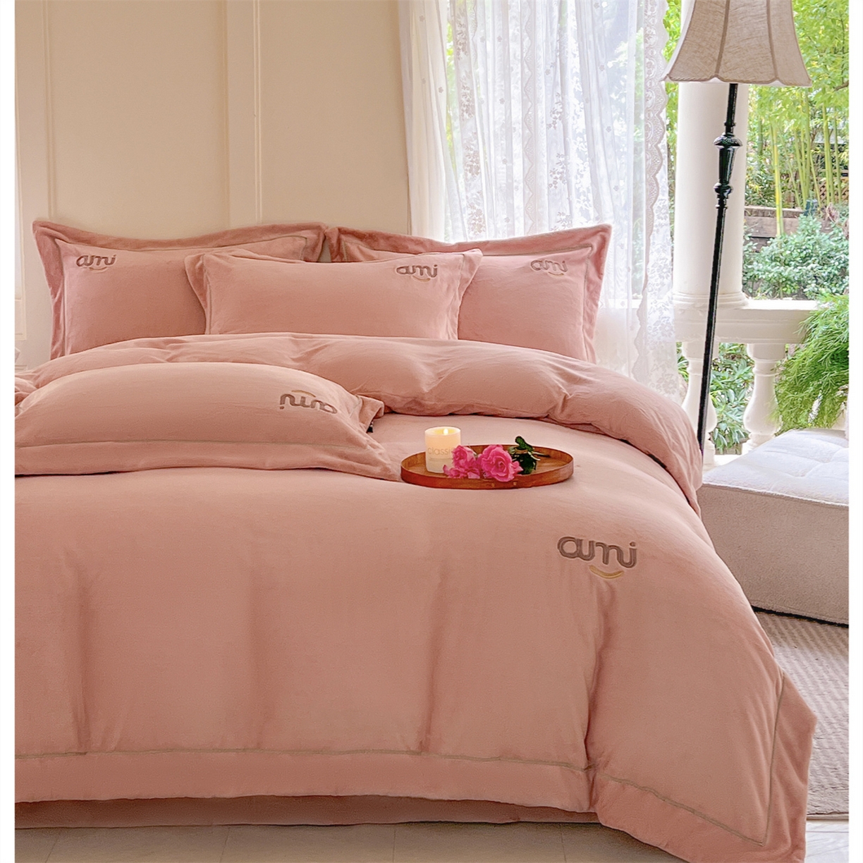 91家纺网 家纺一手货源 找家纺 （总）芯丝路枕业 2025新款蚕丝棉四件套-艾米系列