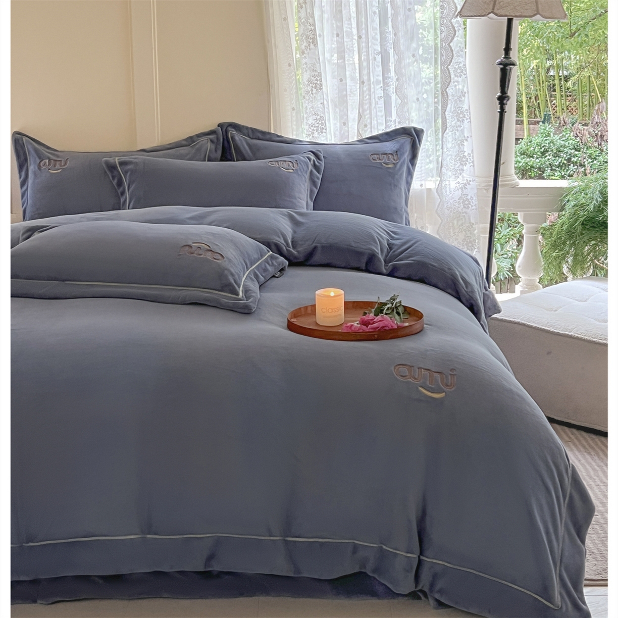 91家纺网 家纺一手货源 找家纺 （总）芯丝路枕业 2025新款蚕丝棉四件套-艾米系列