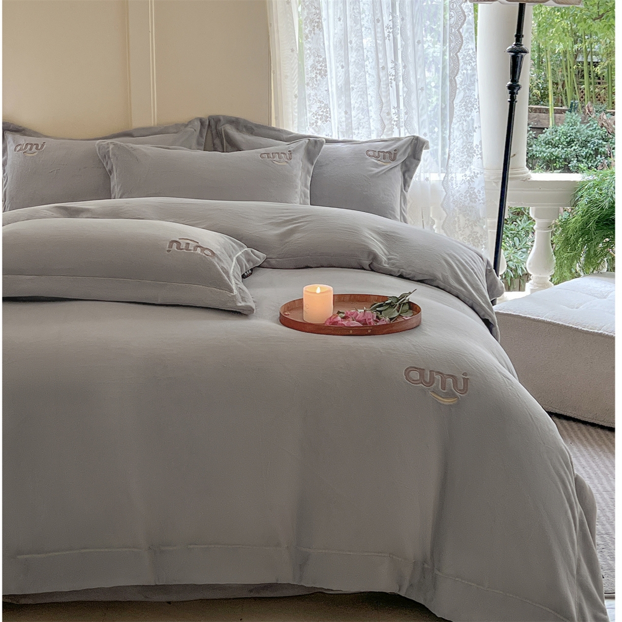 91家纺网 家纺一手货源 找家纺 （总）芯丝路枕业 2025新款蚕丝棉四件套-艾米系列