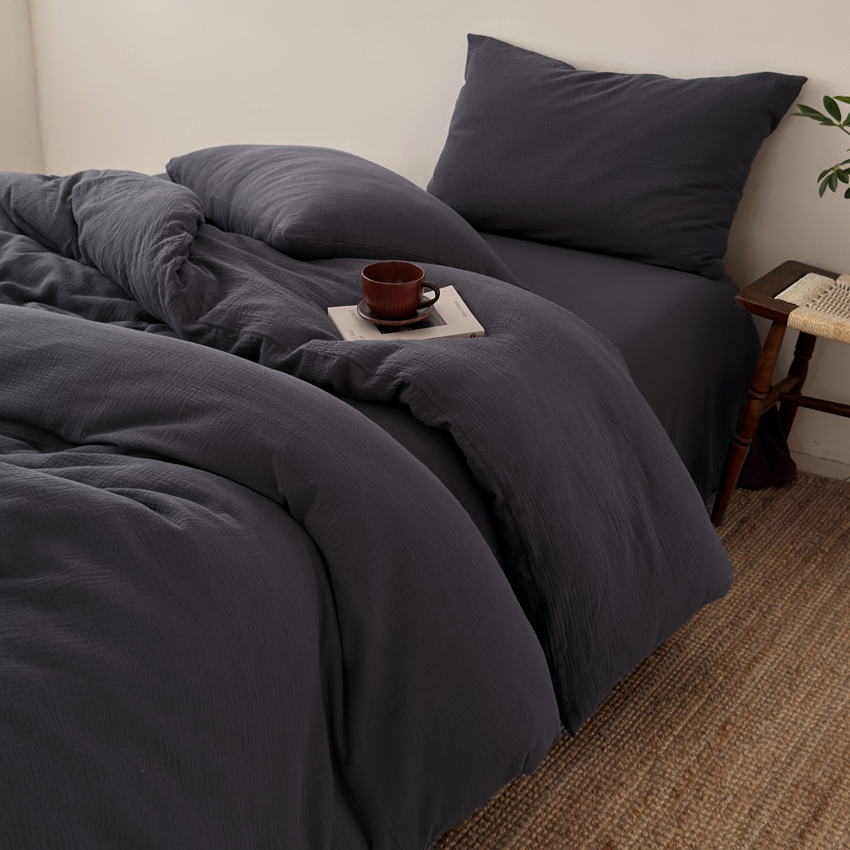 91家纺网 家纺一手货源 找家纺 （总）玖弘家居 2025新款软糯皱皱纱单品被套系列