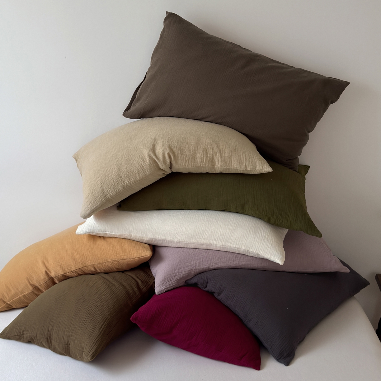 91家纺网 家纺一手货源 找家纺 玖弘家居 2025新款软糯皱皱纱单品被套系列 组合