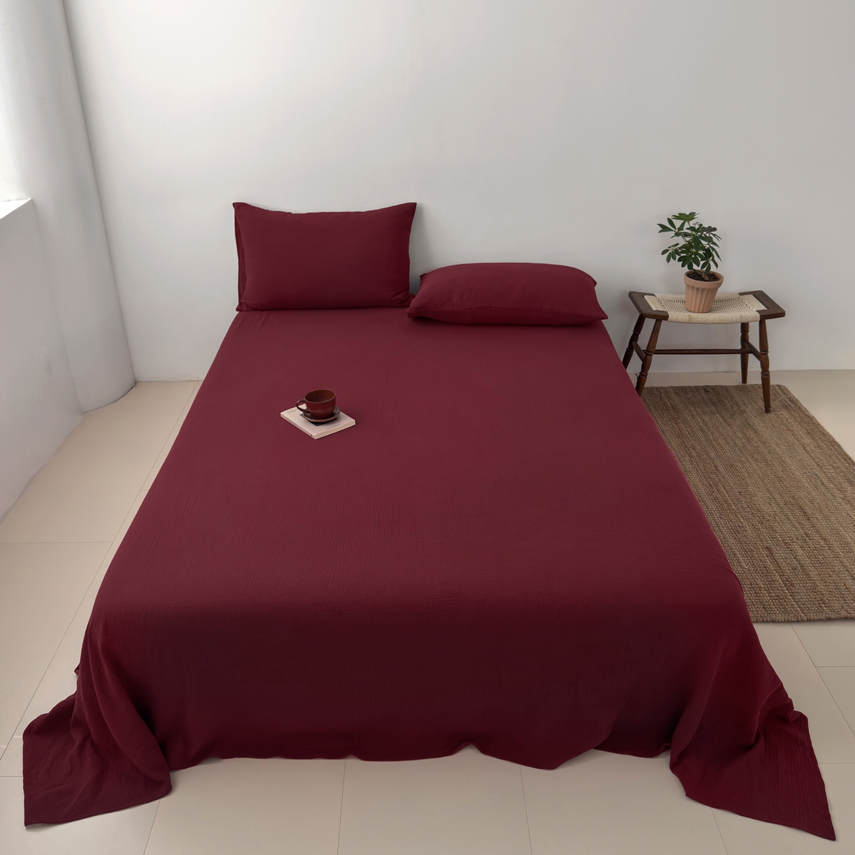 91家纺网 家纺一手货源 找家纺 （总）玖弘家居 2025新款软糯皱皱纱单品床单系列