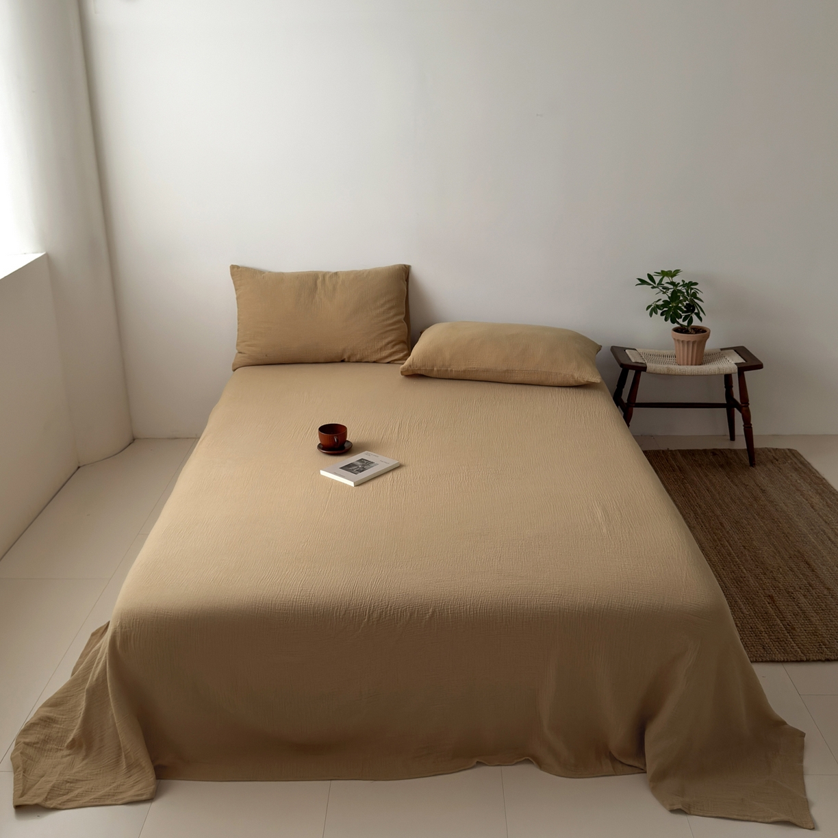 91家纺网 家纺一手货源 找家纺 （总）玖弘家居 2025新款软糯皱皱纱单品床单系列