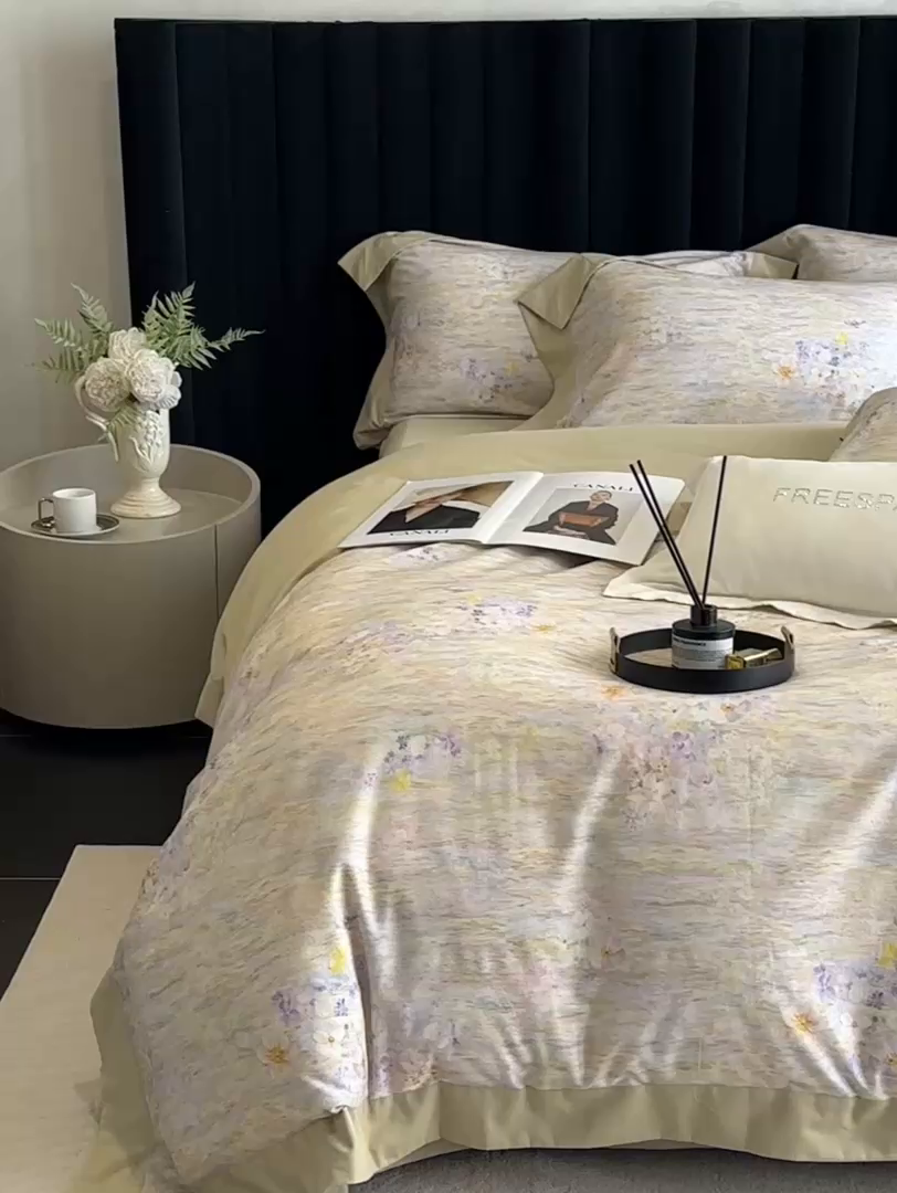 91家纺网 家纺一手货源 找家纺 （总）2025新款全棉磨毛数码印花-花语