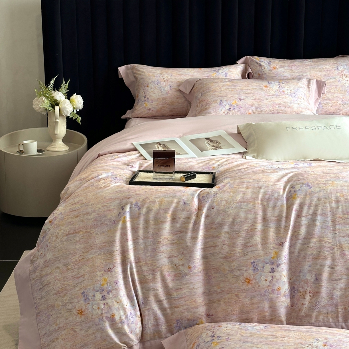 91家纺网 家纺一手货源 找家纺 （总）2025新款全棉磨毛数码印花-花语