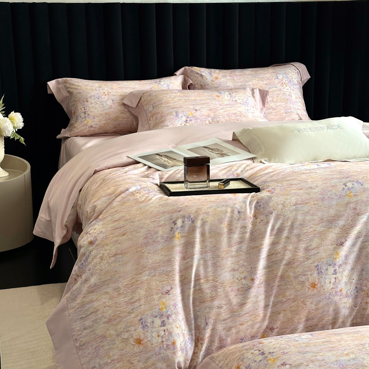 91家纺网 家纺一手货源 找家纺 （总）2025新款全棉磨毛数码印花-花语