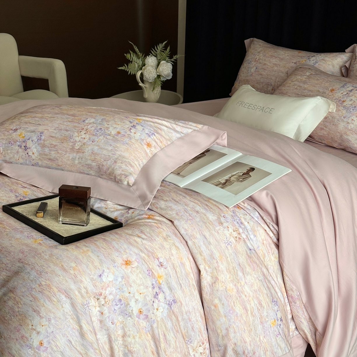 91家纺网 家纺一手货源 找家纺 （总）2025新款全棉磨毛数码印花-花语