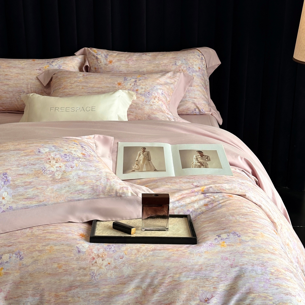 91家纺网 家纺一手货源 找家纺 （总）2025新款全棉磨毛数码印花-花语