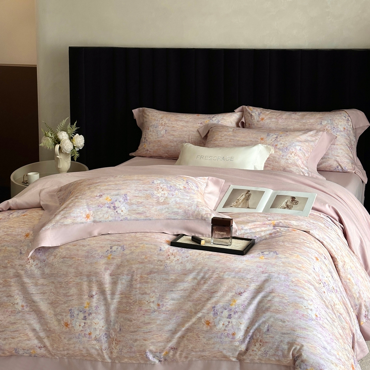 91家纺网 家纺一手货源 找家纺 （总）2025新款全棉磨毛数码印花-花语