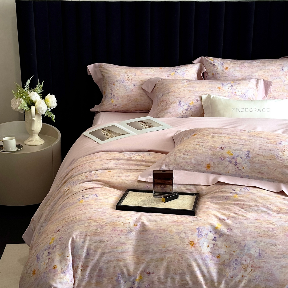 91家纺网 家纺一手货源 找家纺 （总）2025新款全棉磨毛数码印花-花语