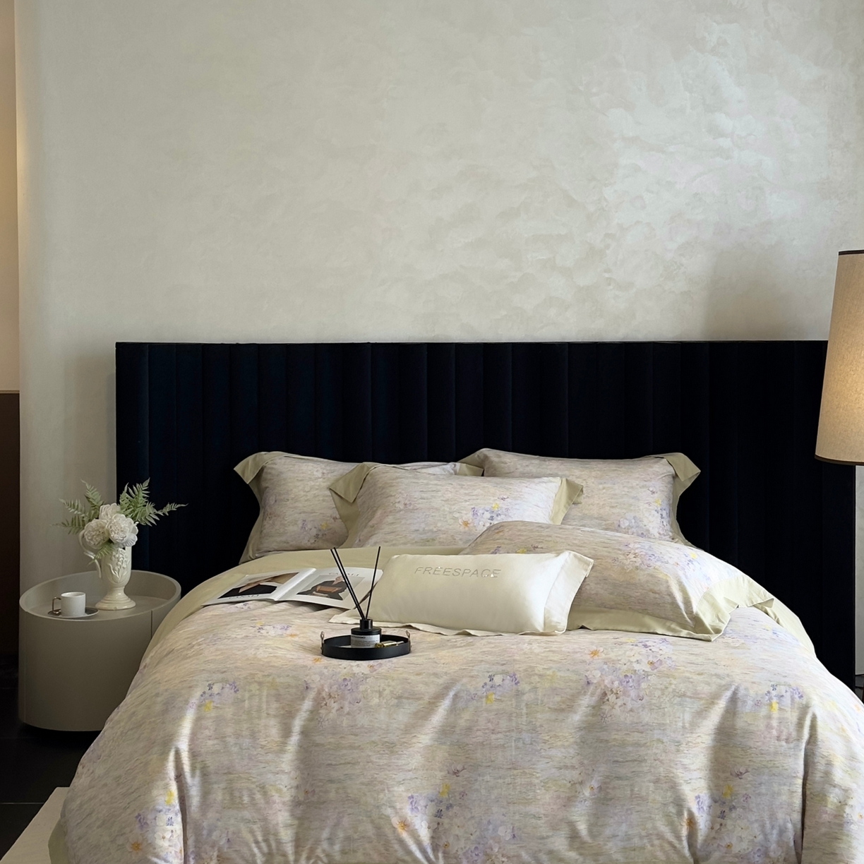 2025新款全棉磨毛数码印花-花语 花语-绿