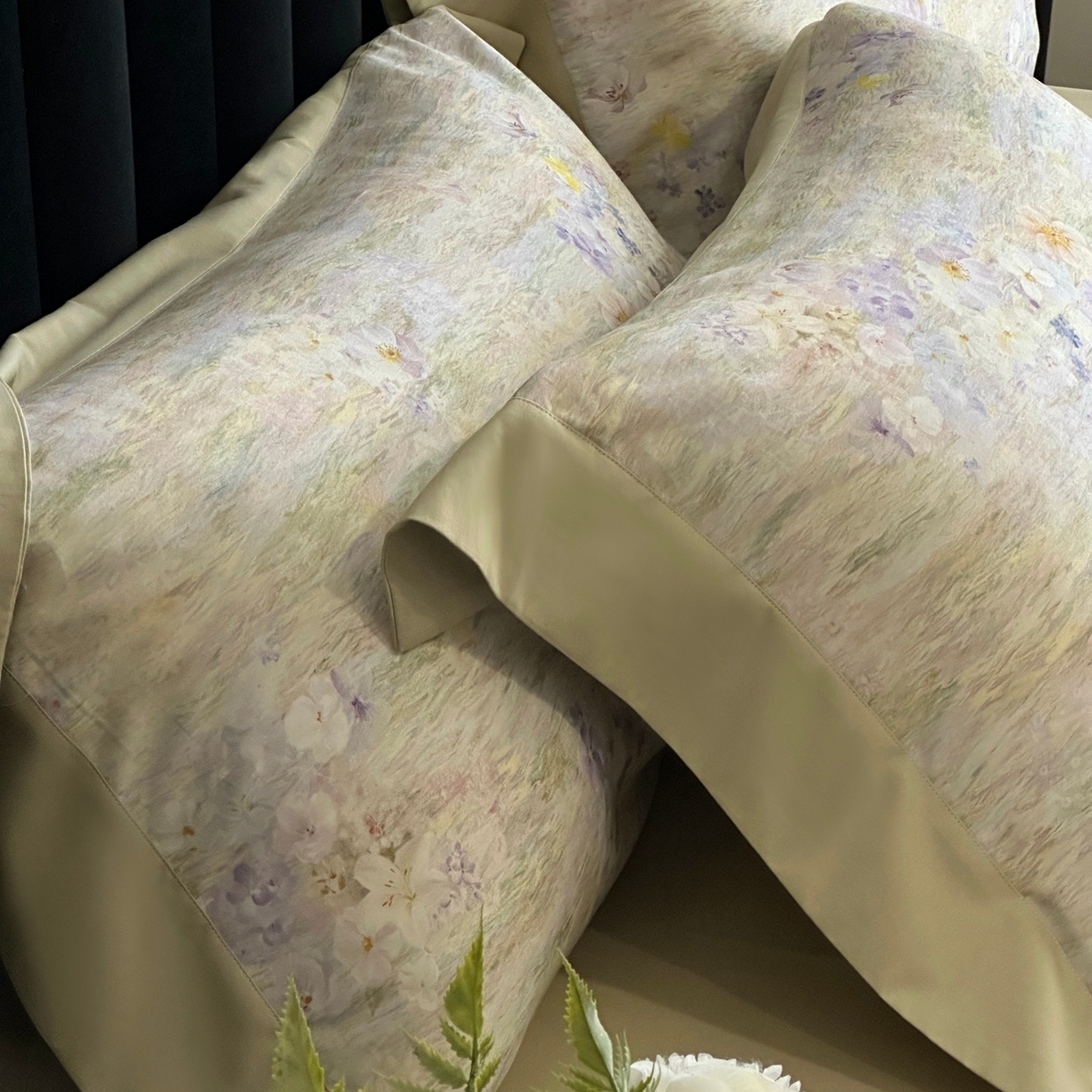 91家纺网 家纺一手货源 找家纺 2025新款全棉磨毛数码印花-花语 花语-绿