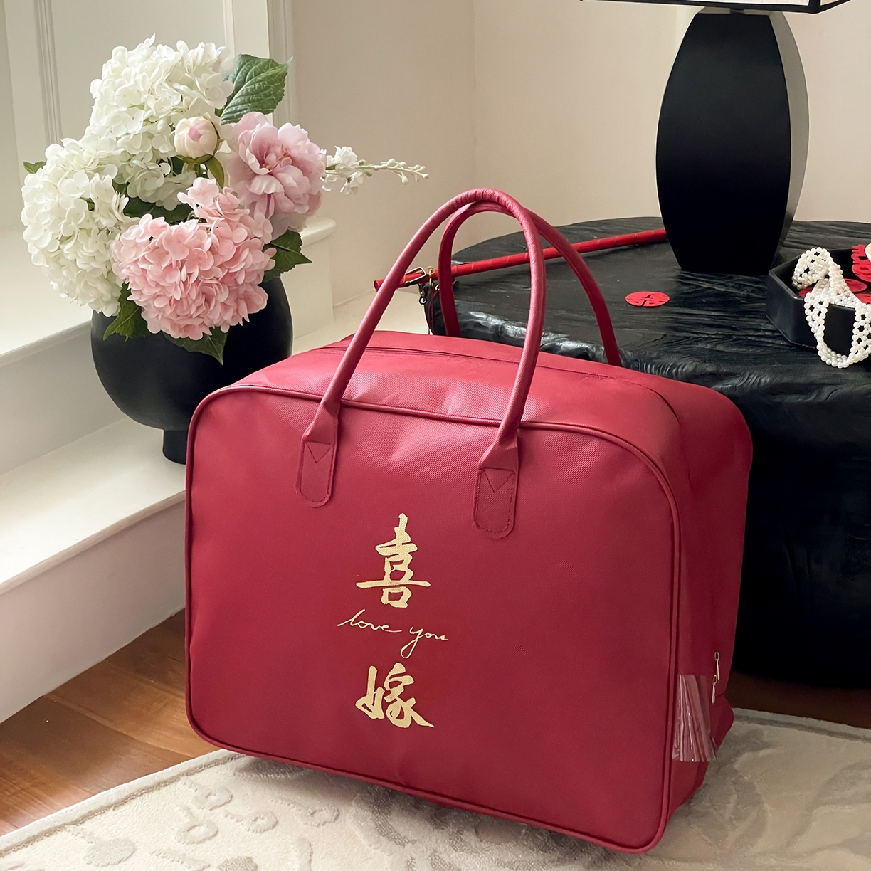 91家纺网 家纺一手货源 找家纺 西西家居 2025新款正宗230g全消光牛奶绒婚庆四件套-吾家有囍 婚庆绒包装图