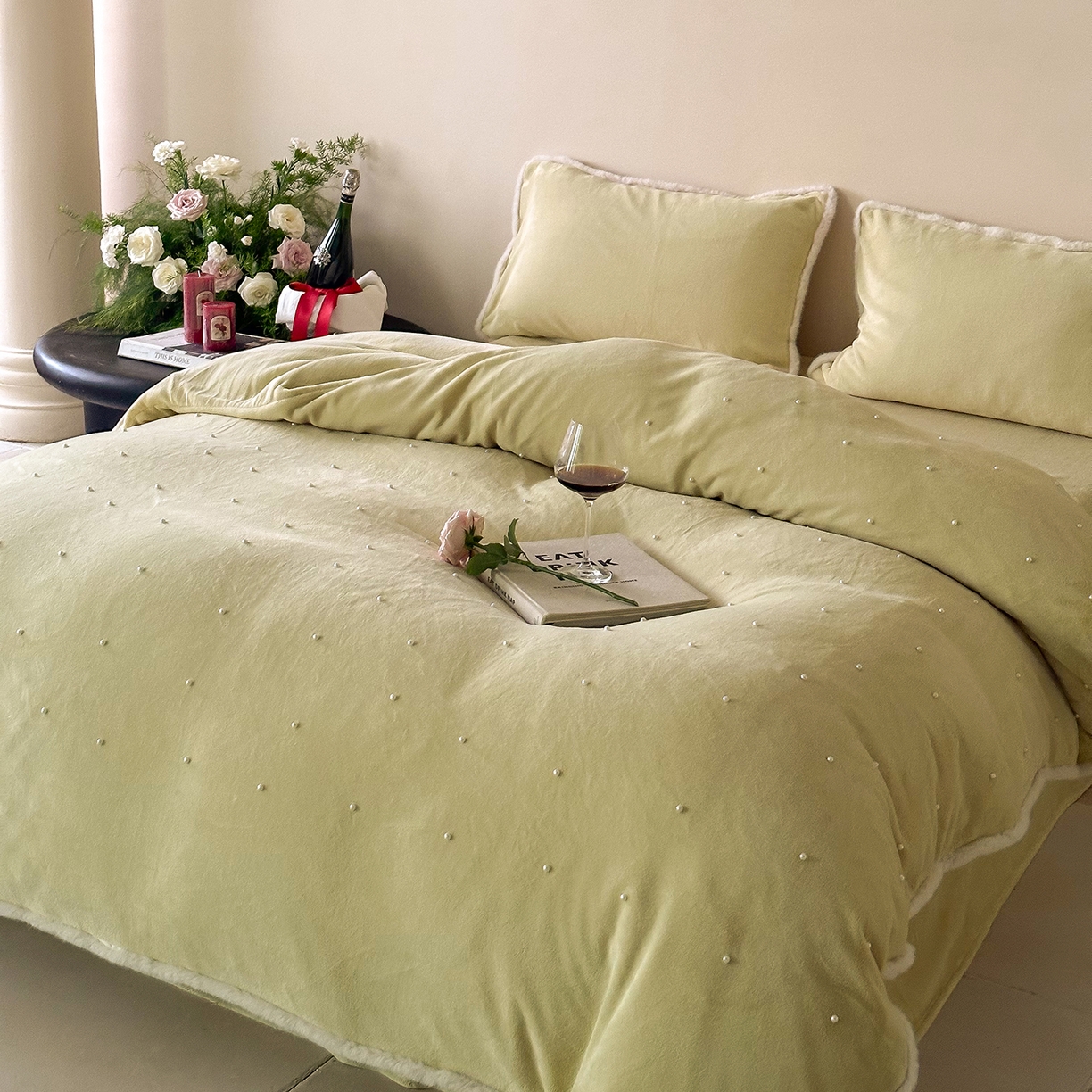 91家纺网 家纺一手货源 找家纺 （总）西西家居 2025新款正宗230g全消光牛奶绒四件套-月落星河