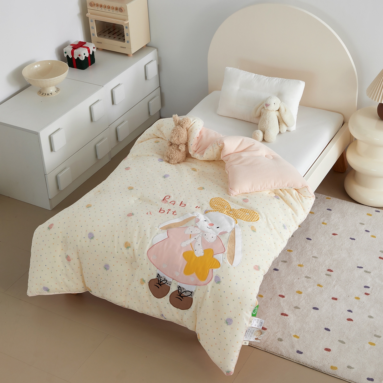 91家纺网 家纺一手货源 找家纺 （总）荷马之梦 2025新款轻芯系列-A类双层纱纯棉印花贴布绣卡通被子春秋被冬被儿童安抚被