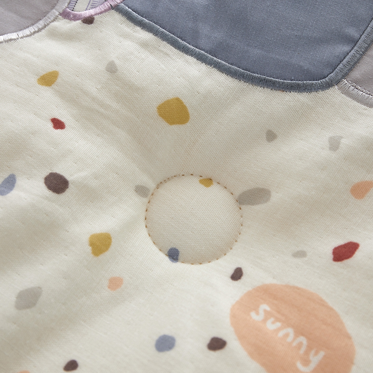 91家纺网 家纺一手货源 找家纺 荷马之梦 2025新款轻芯系列-A类双层纱纯棉印花贴布绣卡通被子春秋被冬被儿童安抚被 音乐小象