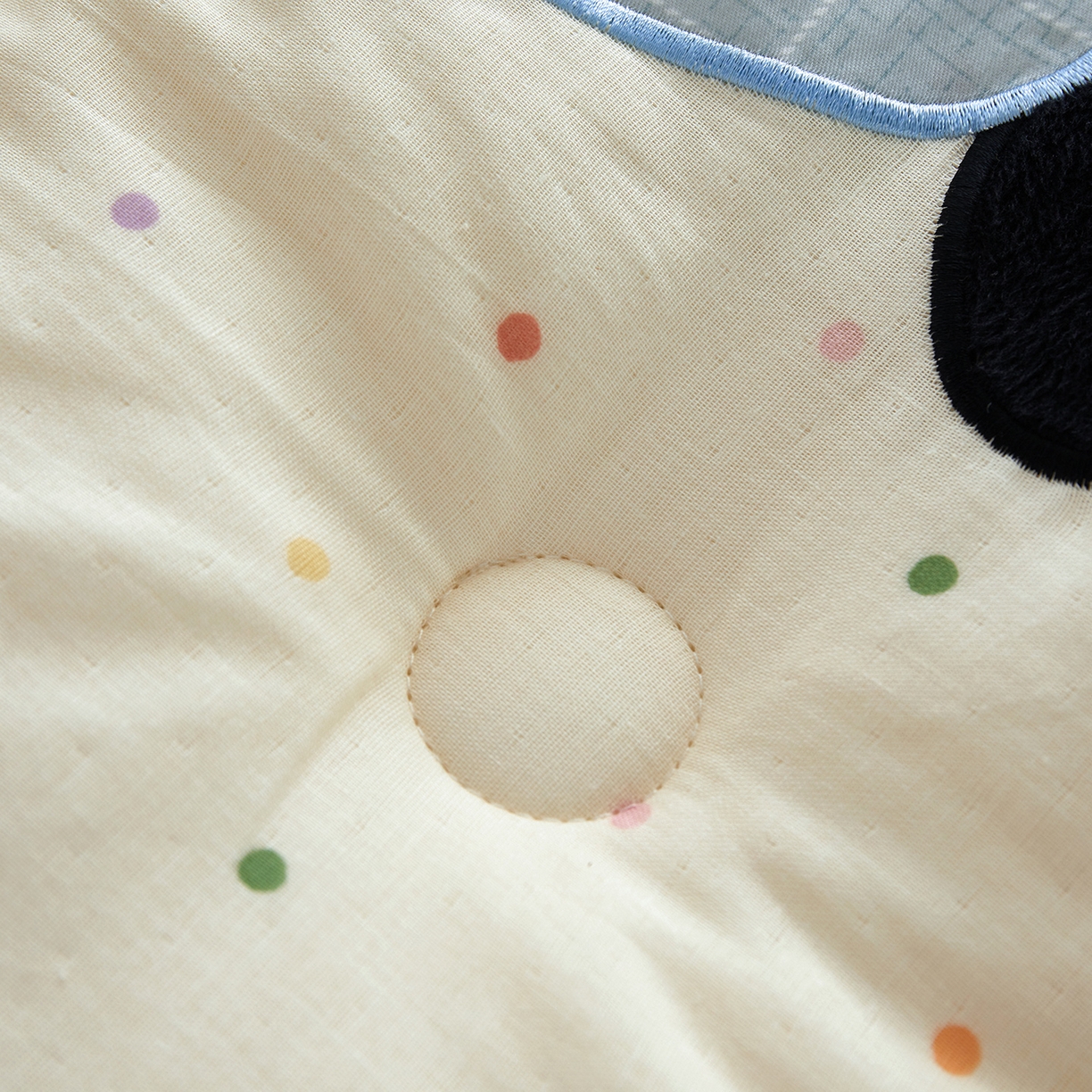 91家纺网 家纺一手货源 找家纺 荷马之梦 2025新款轻芯系列-A类双层纱纯棉印花贴布绣卡通被子春秋被冬被儿童安抚被 快乐熊猫