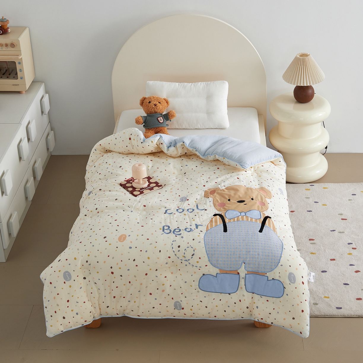 91家纺网 家纺一手货源 找家纺 （总）荷马之梦 2025新款轻芯系列-A类双层纱纯棉印花贴布绣卡通被子春秋被冬被儿童安抚被