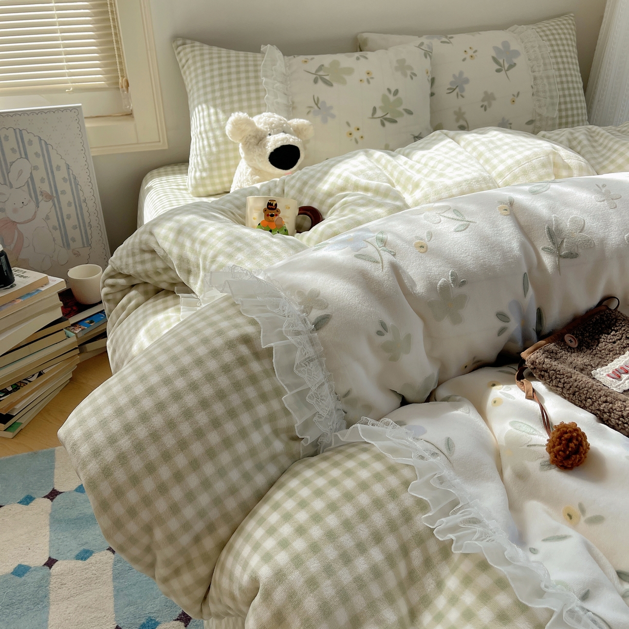 91家纺网 家纺一手货源 找家纺 （总）瑞莱 2025新款全棉印花贝壳边四件套