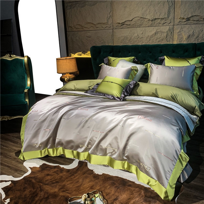 91家纺网 家纺一手货源 找家纺 OL家纺 2025新款高精密色织大提花四件套-系列一 China灰