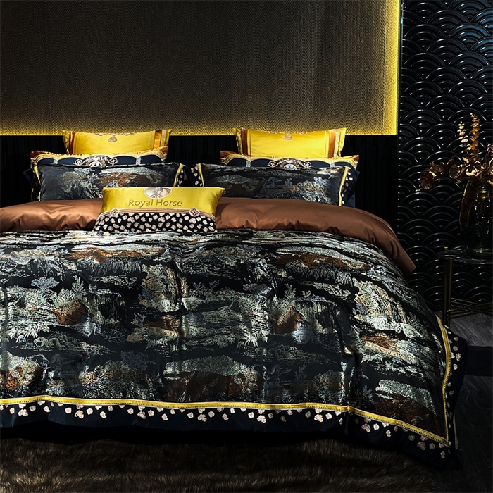 91家纺网 家纺一手货源 找家纺 OL家纺 2025新款高精密色织大提花四件套-系列二 布鲁塞尔