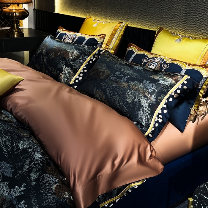 91家纺网 家纺一手货源 找家纺 OL家纺 2025新款高精密色织大提花四件套-系列二 布鲁塞尔