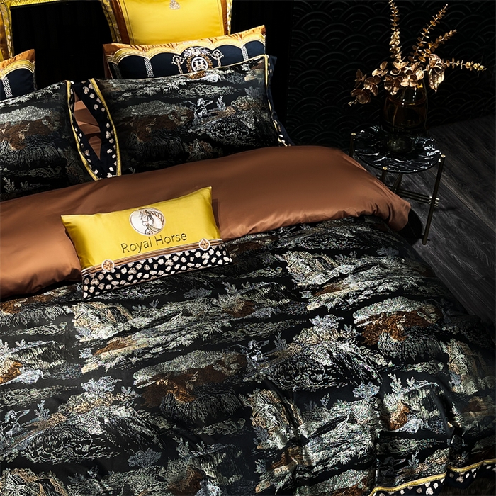 91家纺网 家纺一手货源 找家纺 OL家纺 2025新款高精密色织大提花四件套-系列二 布鲁塞尔