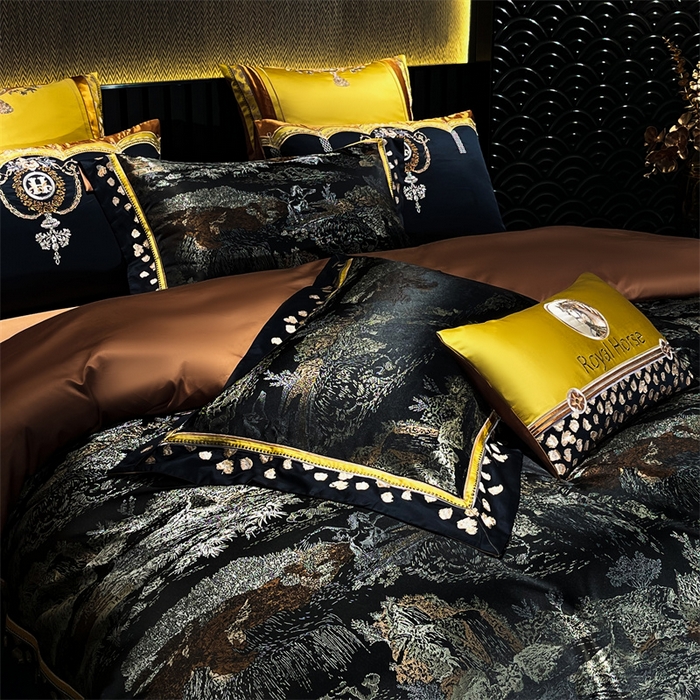 91家纺网 家纺一手货源 找家纺 OL家纺 2025新款高精密色织大提花四件套-系列二 布鲁塞尔