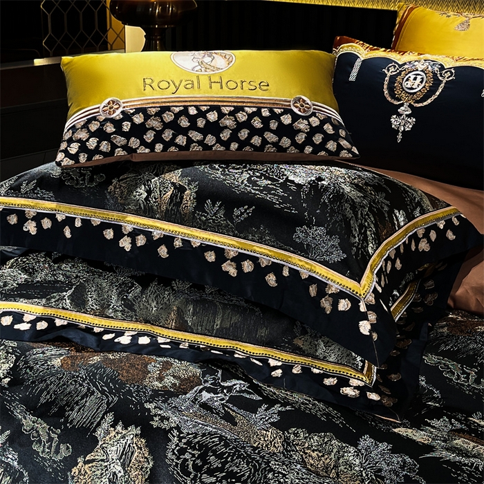 91家纺网 家纺一手货源 找家纺 OL家纺 2025新款高精密色织大提花四件套-系列二 布鲁塞尔