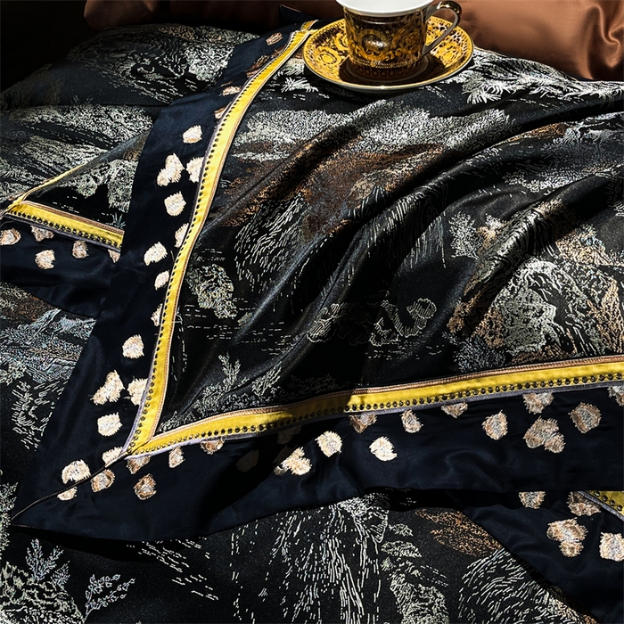 91家纺网 家纺一手货源 找家纺 OL家纺 2025新款高精密色织大提花四件套-系列二 布鲁塞尔