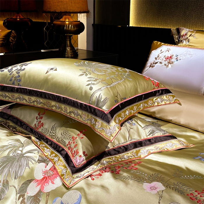 91家纺网 家纺一手货源 找家纺 OL家纺 2025新款高精密色织大提花四件套-系列二 花开锦绣