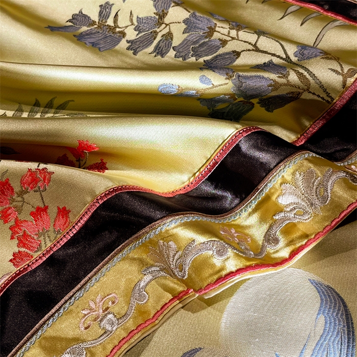 91家纺网 家纺一手货源 找家纺 OL家纺 2025新款高精密色织大提花四件套-系列二 花开锦绣