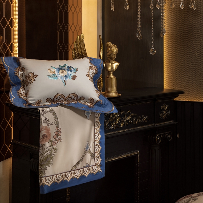 91家纺网 家纺一手货源 找家纺 OL家纺 2025新款高精密色织大提花四件套-系列二 欧式米驼