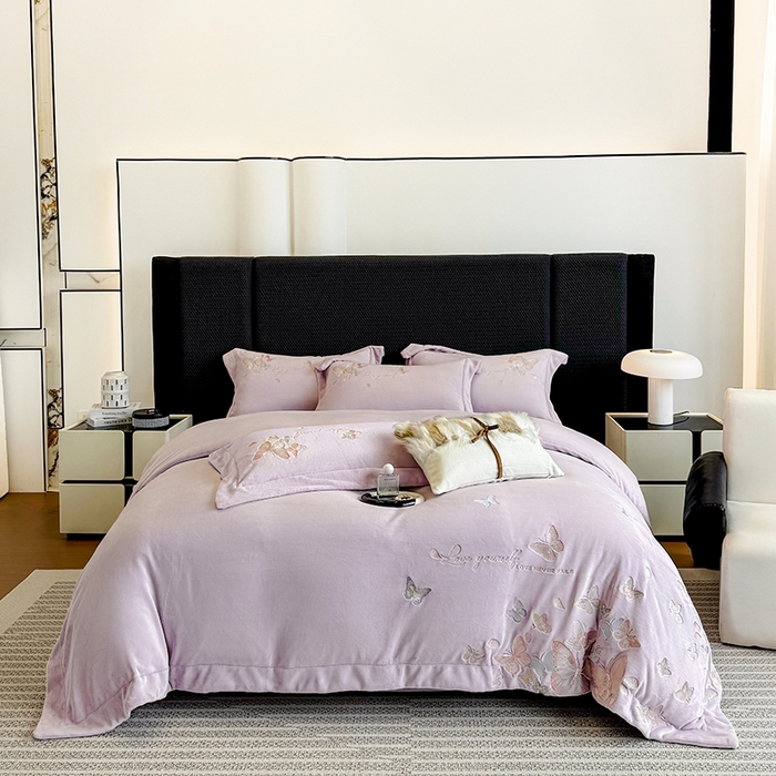 91家纺网 家纺一手货源 找家纺 （总）星蕴家纺 2025新款230克全消光牛奶绒四件套-佰丽