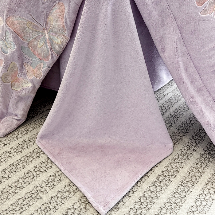 91家纺网 家纺一手货源 找家纺 星蕴家纺 2025新款230克全消光牛奶绒四件套-佰丽 佰丽-水晶紫