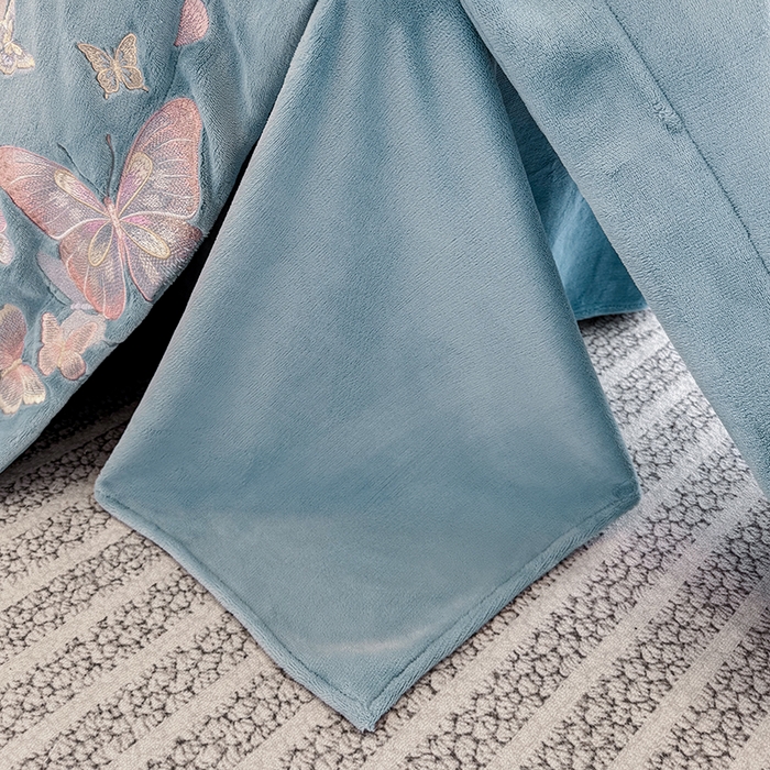 91家纺网 家纺一手货源 找家纺 星蕴家纺 2025新款230克全消光牛奶绒四件套-佰丽 佰丽-牛仔蓝